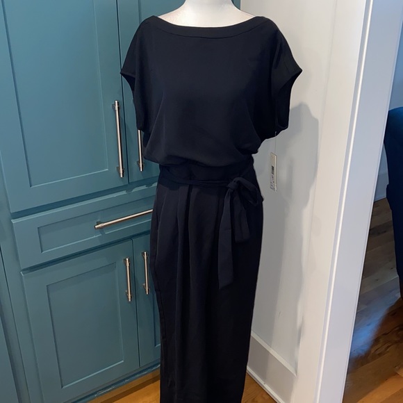 NWT ELIZA J Cap Sleeve Wide Leg Jumpsuit in Black - Picture 3 of 11